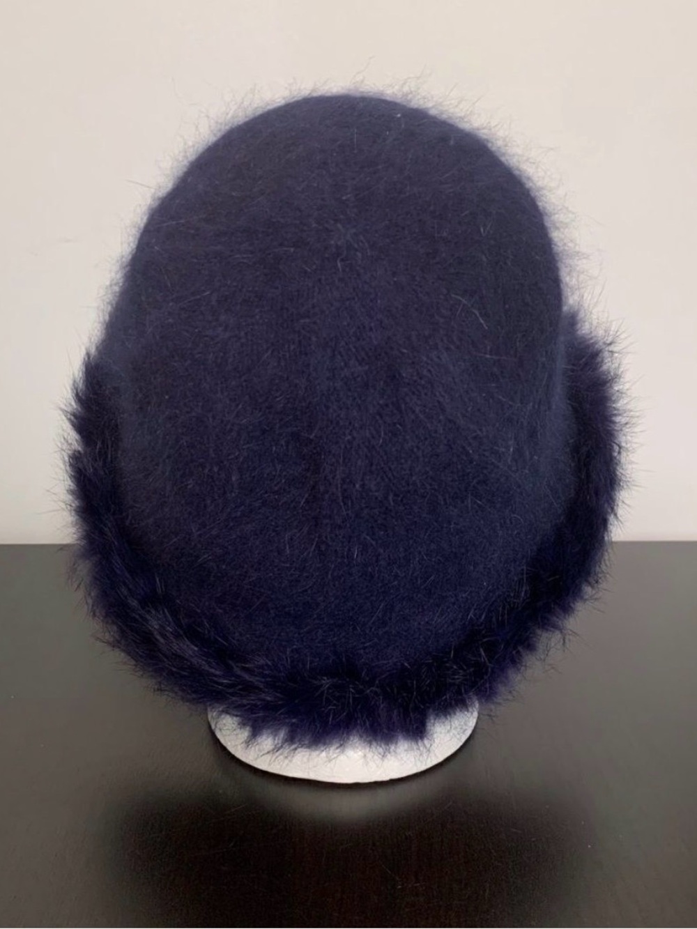 Deep Blue Rabbit/Angora Wool Blend Hat - Picture 5 of 7